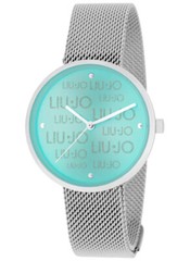 Orologio Donna Liu Jo Magic Acciaio Quadrante Verde Acqua Maglia Milano Argento