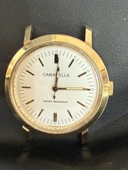 Caravelle Men’s Gold Tone Analog Wristwatch Water Resistant Anti-Magnetic N7