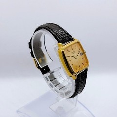 SEIKO 3422-5020 Unisex Quartz Watch Champagne Gold Dial 22mm Wrist 12.5-16cm