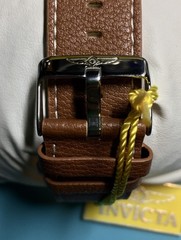 INVICTA BUNDT STRAP MULTI-DIAL DAY DATE COACHMAN QUARTZ WATCH BLACK BRONZE BROWN