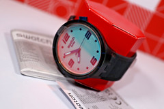 NEW LIMITED SWISS SWATCH BIG BOLD SO27B121 FUTURISTIC GREY GLOW 47MM WATCH GREEN