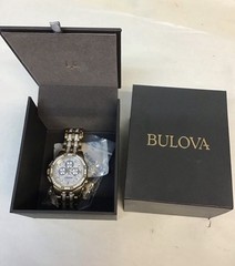 Bulova Classic Men Crystal Octava & Silver Gold Dial 98C126 Quartz Watch 41.5m