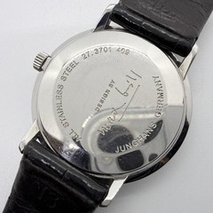 JUNGHANS Max Bill Men’s Wriswatch Manual Winding White Dial Leather 27.3701.409