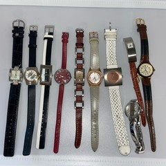 Vtg Ladies Watches Lot Of 10 Fossil Relic Boccia Guess Paolo Liz Claiborne