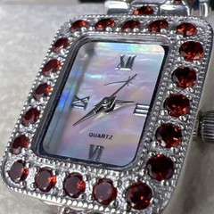 Vintage 2006 Gems 925 Solid Sterling Silver and Multi Gemstone Quartz Watch