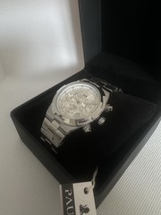 Luxury Classic Men’s Quartz Watch Business 3ATM Paulareis Silver Stopwatch New