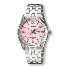 CASIO LTP1335D-5A Simple Analog Easy-to-Use Watch, Pink Dial