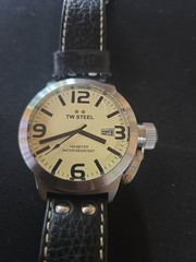 TW steel men’s Watch New Battery Leather Band 8.5″ WRIST