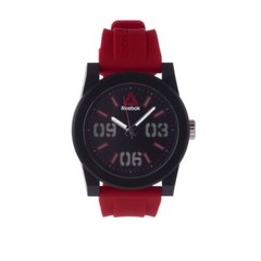 Reebok Men’s Black & Red HOOK Watch Wristwatch RD-HOO-G2-PBIR-BR New Old Stock