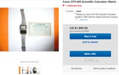 1x PRE-TRIMMED decal for CFX-400 polyester For Casio 463 Scientific calculator  
