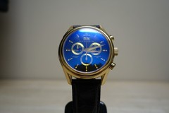 ANDROID (Aragon) Swiss Quartz Chrono Watch, Rich Blue Dial – RARE – AD 304