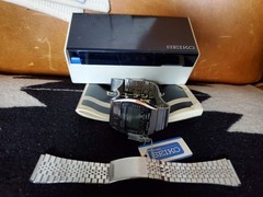 Seiko A239-502A World Time Digital Stainless Watch Made In Japan w/Box