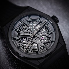 Zenith Defy Classic 41mm Black Ceramic Skeleton Rubber Strap Complete 2022