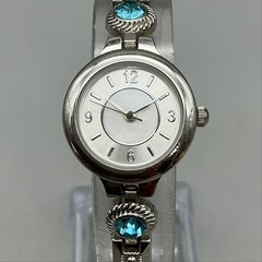 Allude Womens Watch 22mm Silver Tone Blue Crystals FMDAL629 New Battery 7.75″