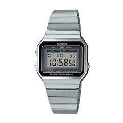 Casio A700W-1A, Thin Case, Classic Chronograph Watch, Alarm, Date