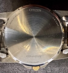 Citizen 6329-S127173 Two-Tone Blue Dial Quartz Multifunction Men’s Watch WR100