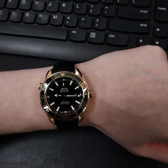 Omega Seamaster Planet Ocean 18k Rose Gold Black Dial Watch 232.63.38.20.01.001