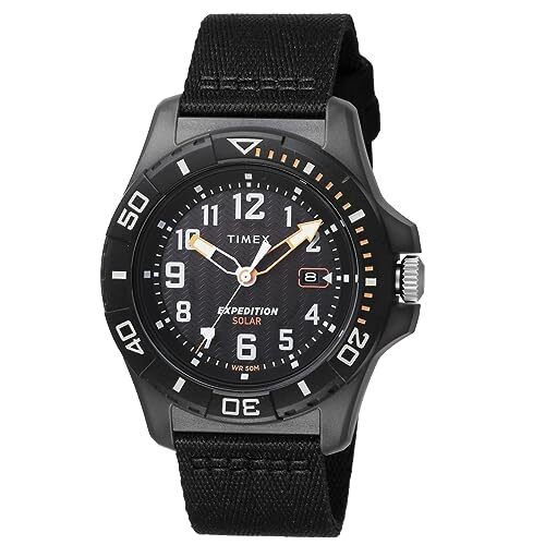 Timex Watch Expedition Free-dive Ocean Solar 44MM TW2V40500 Men’s Black
