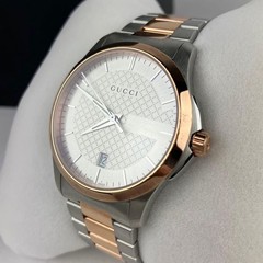 [B1P] Gucci G Timeless YA126447 Silver Dial Quartz Mens Wristwatch [t7p]