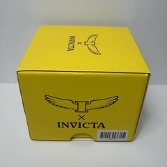 Invicta 69014 Men’s Silver Tone Black Dial Quartz Watch New Box