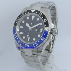 Sapphire Glass Ceramic Bezel PARNIS 40mm Men’s 2813 Movement Automatic GMT Watch