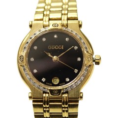 Gucci 9200L Diamond Quartz Watch Gold Plated #S426124