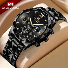 2024 New Va Va Voom Luxury Fashion Stainless Steel Waterproof Men Watch
