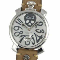 Used GaGa MILANO Manuale 48mm Art Collection 5010.ART.01S Winding Skull