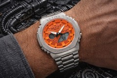 Invicta Activa X Dual Time Men’s Watch Analog & Digital Orange Dial Silver Band