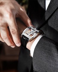 Mens Skeleton Mechanical Waterproof Luxury Watch Leather Hollow Great Gift Idea