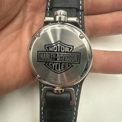 BULOVA HARLEY DAVIDSON 76B185 ROTATING CASE LEATHER CUFF WATCH – NEW BATTERY
