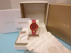 Versace Women’s VK6030013 Mystique Foulard Rose Gold Ion-Plated Diamond Watch