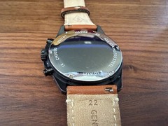 Fossil Sport 54 Black 1/10 Sec Chronograph 42mm Watch Leather CH3050 New Battery
