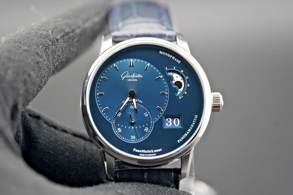 Glashütte PanoMaticLunar 1-90-02-46-32-35 Automatic Blue Dial Men’s Watch 2023