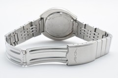 [EXC+5] SEIKO ALBA AKA V707-0A10 42mm Blue Dial Silver Quartz Men’s Watch JAPAN