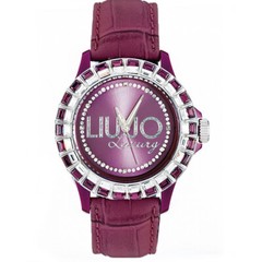 Womens Watch LIU JO Luxury BAGUETTE Genuine Leather Swarovski 10 Colors Lady DD