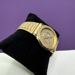 Mens Army Gold Tone Watch Department of the Army United States Needs Battery