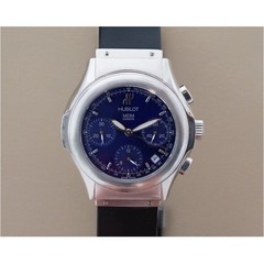 Hublot MDM Geneve Men’s Chronograph Date Tachymeter Blue Dial 39mm