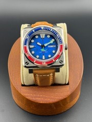42mm Bespoke Square Diver Red/Blue Bezel – Made in US – NO TARIFF