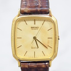 Seiko Dolce 9531-5000 Quartz Watch SGP30 Gold Dial Vintage 1986