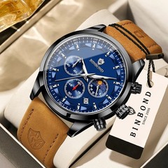 BINBOND luminous waterproof accurate sturdy luxury quartz wristwatches for men