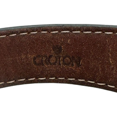 Croton Dual Time Tank Watch • Two-Tone Silver & Gold • 43 mm • Luxury Wristwatch