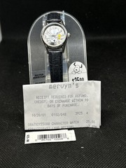 Ladies Armitron Peanuts Snoopy and Woodstock Watch Box Receipt Collectable