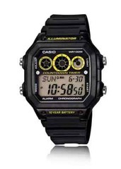 Casio Men’s Digital Watch AE-1300WH-1A – Multi-Function Sports Watch with World