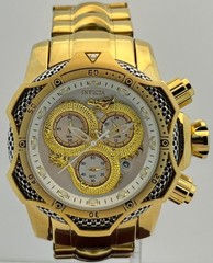 Men’s Invicta Reserve Venom Dragon Chronograph Quartz Date White Dial Wristwatch