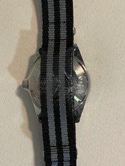 Courguet Diverwatch Nato Strap Black Dial Orange Hands Uni Directional Bezel new