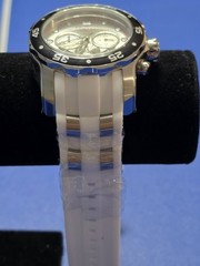 🔥Invicta Mens Scuba Pro Diver Chronograph Watch-Black Bezel-Off White Band🔥