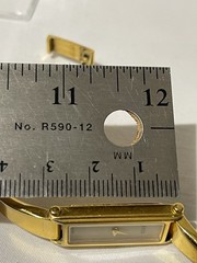 NICE GUCCI 1500L 13mm Gold Dial Rectangle Quartz Women’s Watch Recently Serviced