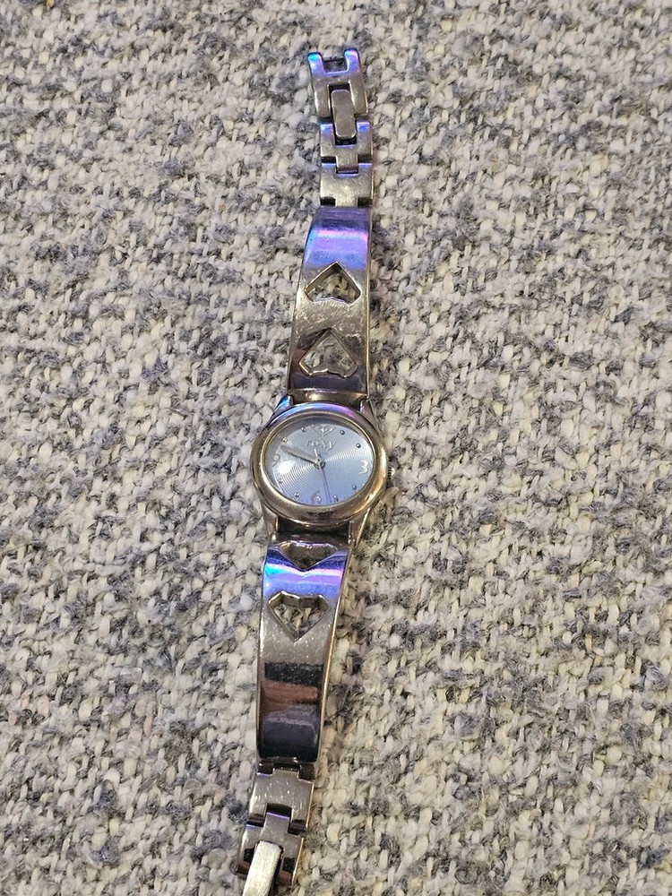 Quiksilver ROXY Wristwatch Silver Blue Face Analog Watch RX800