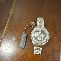 Tonino Lamborghini Spyder Quartz Chronograph 46mm SS Silver Bracelet 100m
